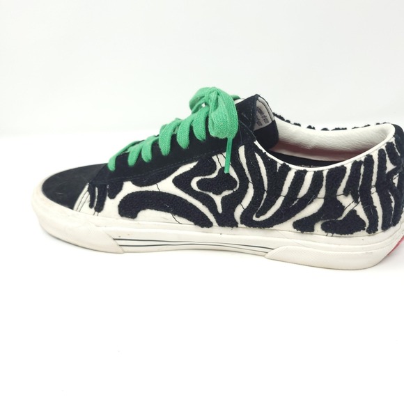 Vans Anderson .Paak Sid Shoes Mens Size 8.5 Zebra Animal Print Suede‎ Green main image 11
